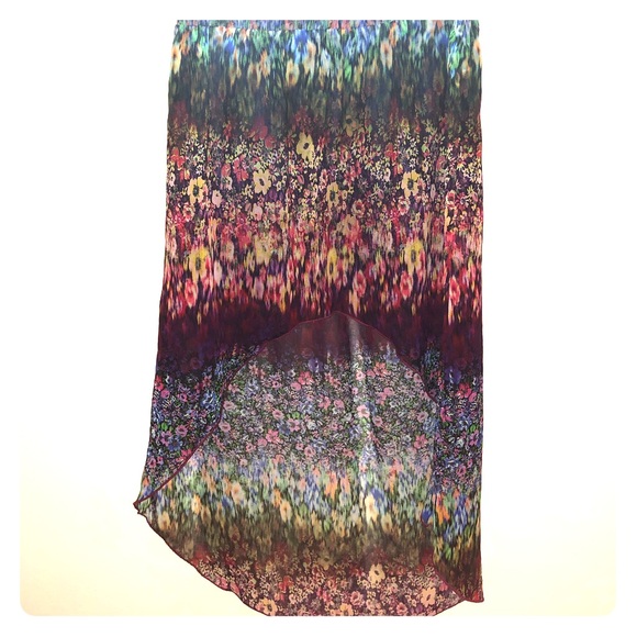 Multi Colored High Low Skirt - Picture 2 of 6